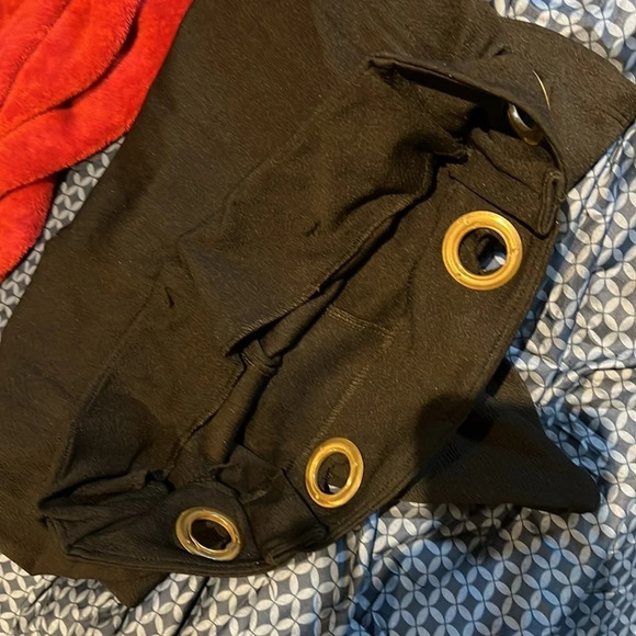 Vintage style wide legs Ankle pallaxo trouser with metal detail Sz Lsrge - Picture 11 of 12